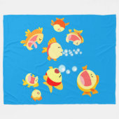 Plezier in het visreservoir (Cartoon vis) fleece (Voorkant (Horizontaal))