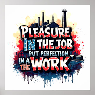 “Plezier in het Werk” Industriële Motivatie Poster