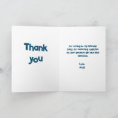 Plezier in het zwembad Zwembad Verjaardagsfeest Bedankkaart (Binnen)