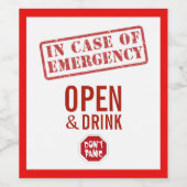 Plezier in Hoesje van noodwijnlabels! Wijn Etiket (Enkel label)