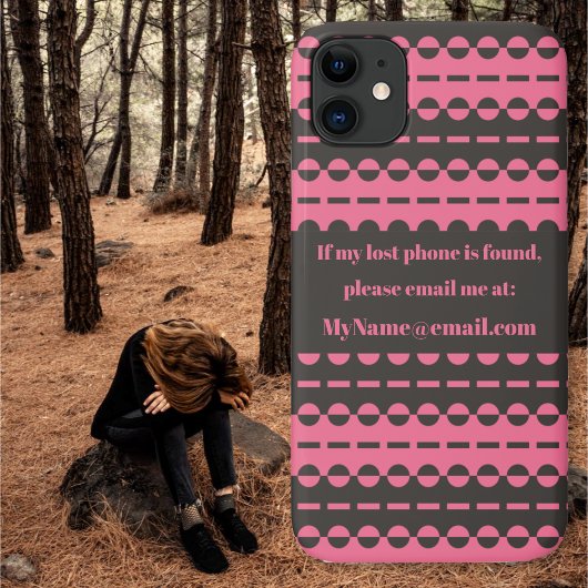Plezier in houtskool en zalmroze Case-Mate iPhone case