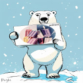 Plezier in moderne ijsspleet briefkaart