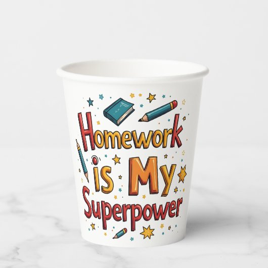 Plezier in studeren -no1 papieren bekers (Voorkant)