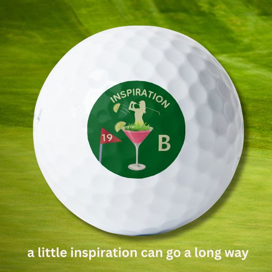 Plezier Inspirerende 19e Hole Cocktail Monogram Golfballen