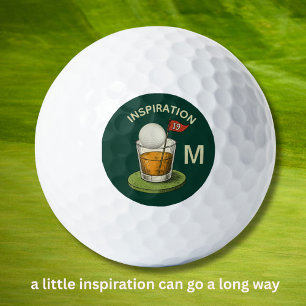 Plezier Inspirerende 19e Hole Drink Monogram Golfballen