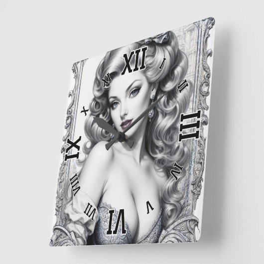 Plezier is mijn middelste naam AI Concept Art van  Vierkante Klok (Hoek)