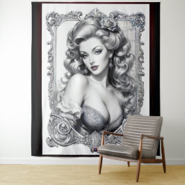 Plezier is mijn middelste naam AI Concept Art van  Wandkleed