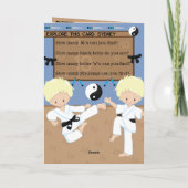 Plezier Je bent A-doolhof-ing Blondine Jongens Kar Kaart (Achterkant)