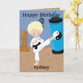 Plezier Je bent A-doolhof-ing Blondine Jongens Kar Kaart (Gele Bloem)