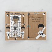 Plezier Je bent A-Maze-ing Black Boys Karate Verja Kaart (Binnen)