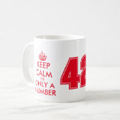 Plezier kalm houden typografie 42e verjaardag koff koffiemok (Voorkant links)