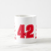 Plezier kalm houden typografie 42e verjaardag koff koffiemok (Center)