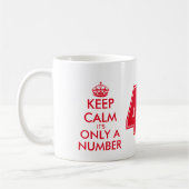 Plezier kalm houden typografie 42e verjaardag koff koffiemok (Links)