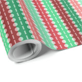 Plezier - Kerstmis - Groen rood roze Cadeaupapier (Rol Hoek)