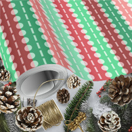 Plezier - Kerstmis - Groen rood roze Cadeaupapier