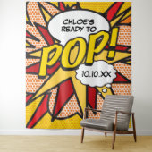 Plezier Klaar om te POPPEN Baby shower Photo Booth Wandkleed (In situ)