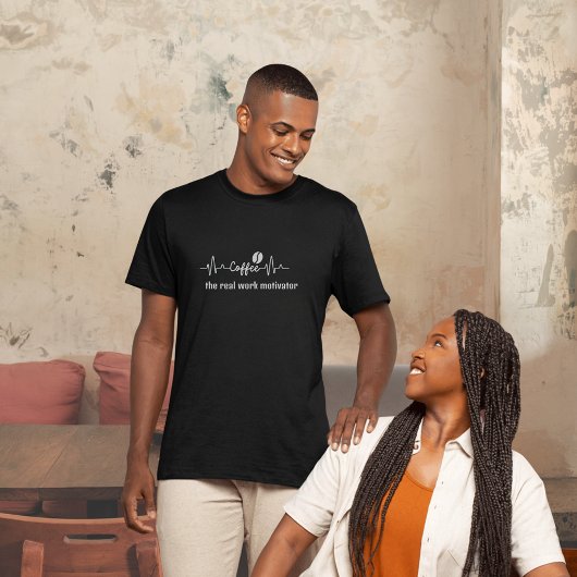 plezier Koffie Werk Quote de echte werk motivator T-shirt