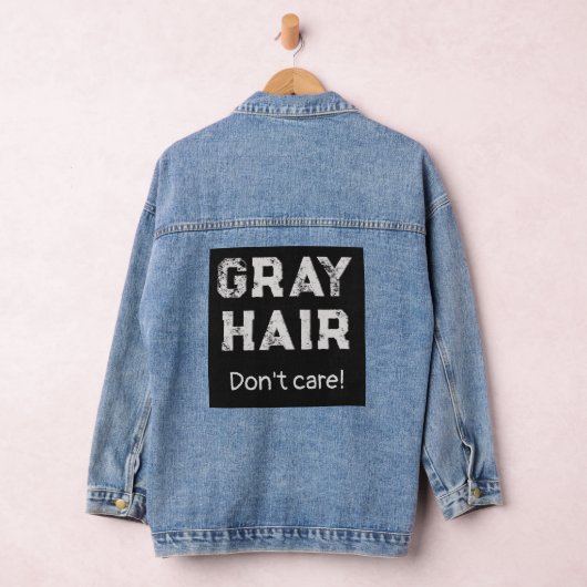 Plezier & Lachen! Grijs haar, maakt niet uit Denim Jacket (Hangar)