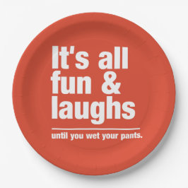 PLEZIER & LACHT aangepaste kleur papier borden Papieren Bordje