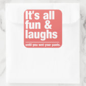 PLEZIER & LACHT aangepaste kleur stickers (Tas)