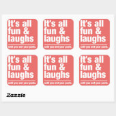PLEZIER & LACHT aangepaste kleur stickers (Vel)