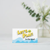 Plezier Laten we spelen Kind Pool Party Playdate K Visitekaartje (Staand voorkant)