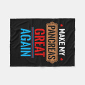 Plezier Maak mijn pancreas weer geweldig cadeau no Fleece Deken (Voorkant (Horizontaal))