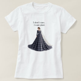 Plezier Maakt Me Niet Uit Wens Geruite Bruids- T-shirt
