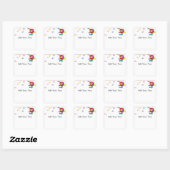 Plezier maken vierkante sticker (Vel)