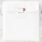 Plezier maken vierkante sticker (Tas)