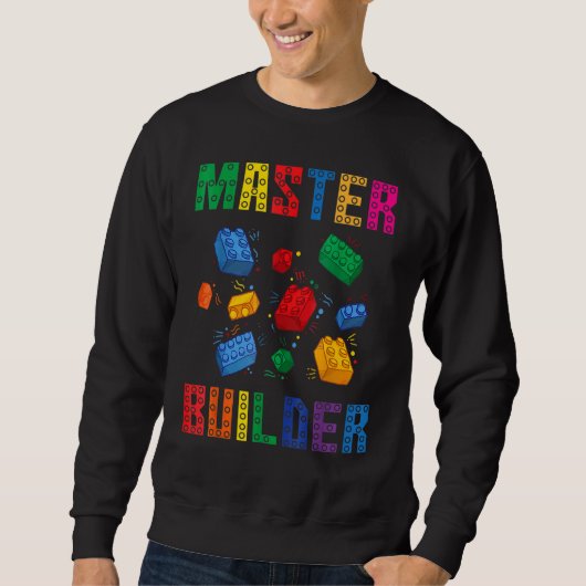Plezier Master Bouwer Baksteen Bouwer Grappige Blo Trui (Voorkant)