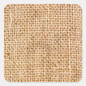 Plezier met Burlap Vierkante Sticker (Voorkant)