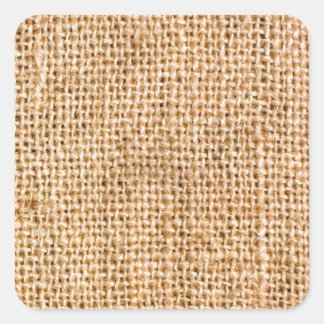 Plezier met Burlap Vierkante Sticker