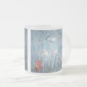 Plezier met Chalkware Fish waterverf stijl Matglas Koffiemok (Voorkant rechts)