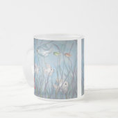 Plezier met Chalkware Fish waterverf stijl Matglas Koffiemok (Voorkant links)