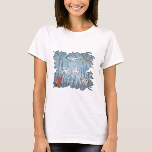 Plezier met Chalkware Fish waterverf stijl T-shirt (Voorkant)