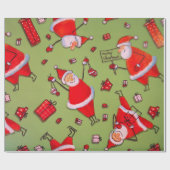 Plezier met de Kerstman Cadeaupapier (Vlak)