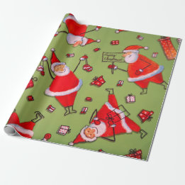 Plezier met de Kerstman Cadeaupapier