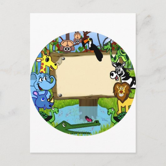 Plezier met dieren briefkaart (Voorkant)