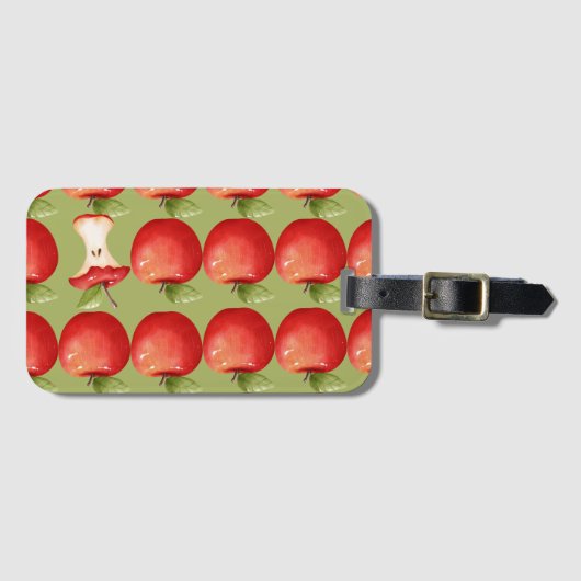 Plezier met Fruit Rode Appel Bagagelabel (Voorkant (horizontaal))