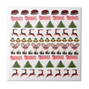 Plezier met Kerst Pattern, Tegeltje
