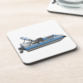 plezier met pontoon bier onderzetter (Linkerzijde)