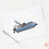 plezier met pontoon ovale sticker (Envelop)
