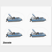 plezier met pontoon ovale sticker (Vel)