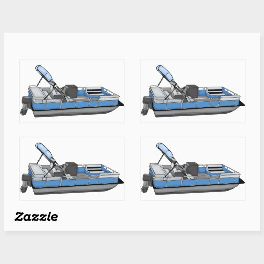 plezier met pontoon rechthoekige sticker (Vel)