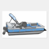 plezier met pontoon rechthoekige sticker (Voorkant)