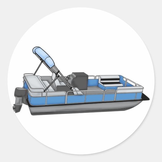plezier met pontoon ronde sticker (Voorkant)