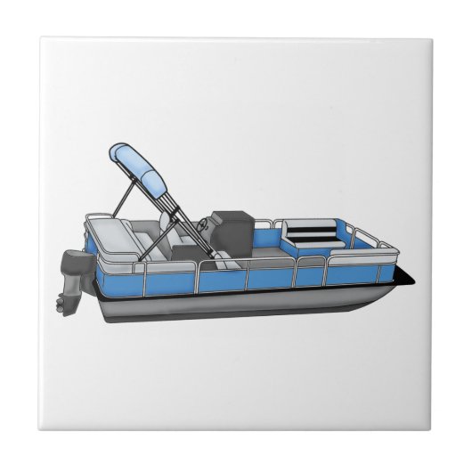 plezier met pontoon tegeltje (Voorkant)