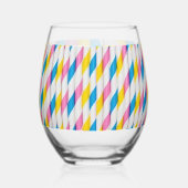 Plezier met rietjes! Drinkglazen Wijnglas Zonder Voet (Achterkant)