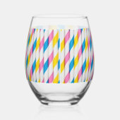 Plezier met rietjes! Drinkglazen Wijnglas Zonder Voet (Rechts)